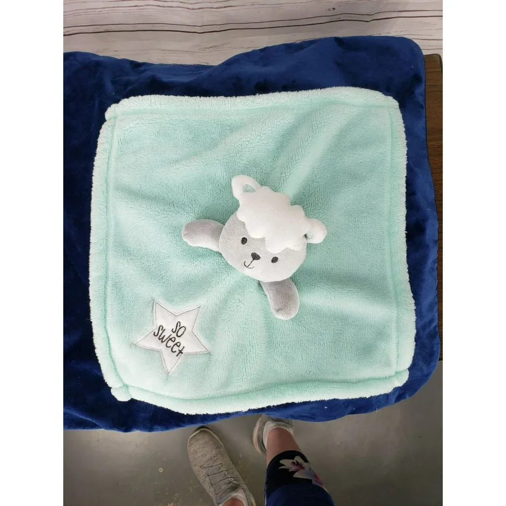 Baby Gear Unisex Lovey Baby Blanket‎ Security Bear Cloud So Sweet Star Aqua Gray